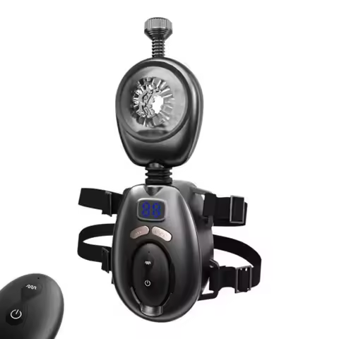 Male Masturbator with 9 Thrust & Vibration Modes, Hands-Free Wearable Design with Adjustable Waist S