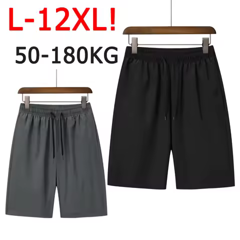 Men's Shorts Plus Size 50-180kg 10XL 11XL 12XL Breathable Comfort Short Pants Summer Male Oversize T