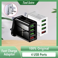 30W QC 3.0 4USB Port/3USB Port Fast Charging Travel Phone Charger Adapter Wall Plug