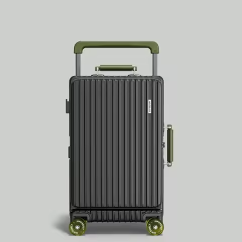 28/30-inch Large-capacity Luggage with Side Opening 20-inch Carry-on Suitcase Zipper Aluminum Frame