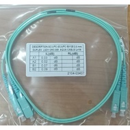 SC/UPC to SC/UPC Multimode 50/125 um OM3 Duplex Fiber Optic Patch Cord, 2.0mm LSZH