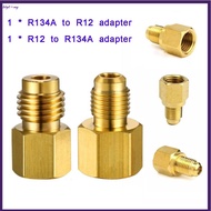 【BET】2PCS R12 To  for R134a  for R134a To R12 Adapter Kit 1/4 Female Flare 1/2 Acme Male[my]