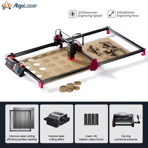 Wireless AlgoLaser DIY KIT MK2 Expand Large Area 400*850mm High Speed Laser Engraver Wood Cutting Ma
