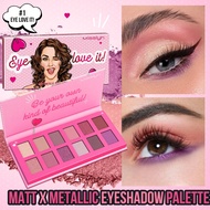 ชุดเดียว MATT X METALLIC อายแชโดว์ 12 สี รวมอายแชโดว์เนื้อแมท ประกายเงาและกลิตเตอร์และลุคตาเมทัลลิค 