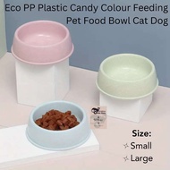 CC Pets Story✨Ready Stock | Plastic Candy Feeding Food Water Pet Bowl Cat Dog. 2 size. Durable.