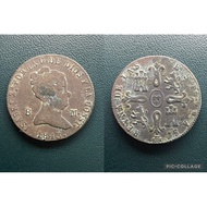 1843 8 MARAVEDIS ISABEL II(SPAIN) H O B B Y I S T C O L L E C T I O N