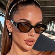 1 Pair Unisex Polygonal Minimalist Brown Fashion Glasses, Suitable For 20s, 30s, 40s, 50s Birthday, 