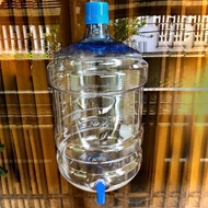 19L, 5 Gallon plastic water bottle, Good quality, high neck, UP lid with faucet, uses water heater, 