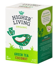 HIGHER LIVING - 有機茶包- 椰子綠茶 20包