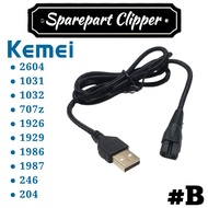 Kabel Kemei 1986 2604 707z Charger Kemei Sparepart Clipper