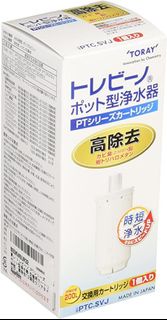 💥熱賣產品，優惠特價💥TORAY TORAY 東麗比諾 淨水器 壺型 替換濾芯 PT系列 時間短・高去除 (12項目透明) PTC.SVJ 白色