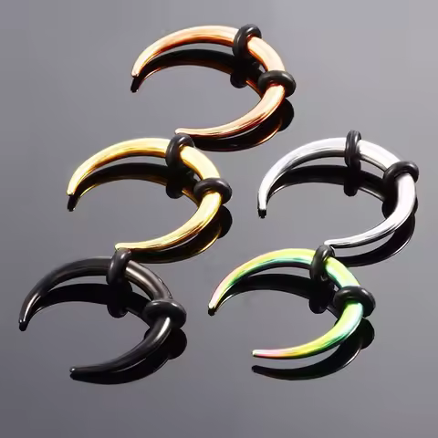 Wholesale 10 Pcs 16G/14G/12G/10G Septum Nose Rings Horseshoe Hoop Pincher Taper Helix Piercing Daith