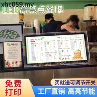 Men Menu Display Sign Light Box Advertising Sign Milk Tea Shop Ordering Luminous Menu Sign Bar A3 Li