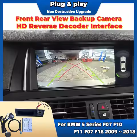 Reverse Camera Kit Special For BMW 5 Series F07 F10 F11 F07 F18 2009 ~ 2018 Original Screen Plug & P