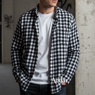 KEMEJA Men's Long Sleeve Flannel Shirt Comfortable Distro Andar
