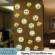 Luminous smiley face ICON decorative Decal (Actual photo included)