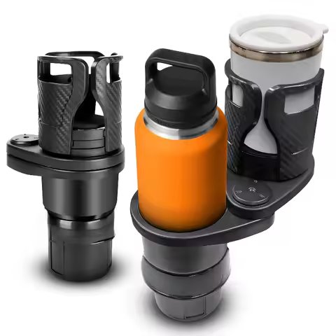 2-in-1 Adjustable Car Cup Holder Extender Suitable for Ramblers, Hydroflask & Large Water Bottles/Cu
