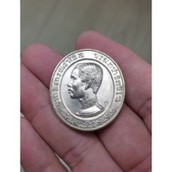 Thai Amulet ~ Silver King Rama 5 Chulalongkorn ~ Lp Kasem Khemago