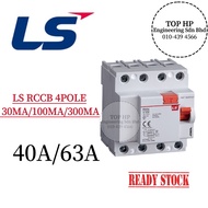 LS RCCB ELCB 40A-63A 4POLE  (30MA/100MA/300MA)