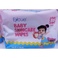 Tisu Basah EXCUE Baby Wipes 80pcs (2 box free 1)PAPA PIPI