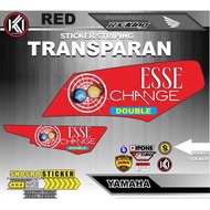 TRANSPARENT STRIPING STICKER FOR RX-KING MOTORCYCLE TRANSPARENT VARIATION OF ESSE CHANGE ELEGANT MOT