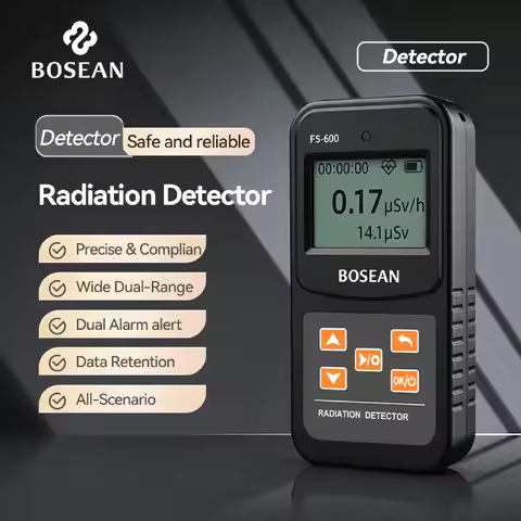 BOSEAN Radiation Detector Geiger Counter Nuclear Radiation Dosimeter X β γ Ray Monitor Real‑time Dos