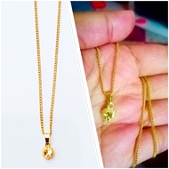 EMAS BANGKOK Rantai + Loket Love Persis Emas 916