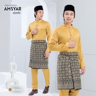 [Mustard] Baju Melayu Moden | Baju Melayu Slimfit by Farissa Boutique