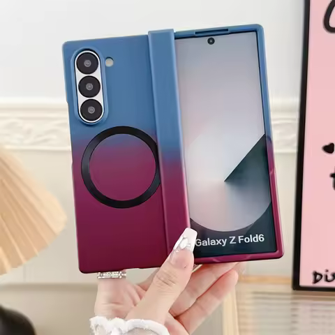 For Samsung Galaxy Z Fold7 Magnetic Flip Phone Cases for Samsung Galaxy Z Fold 6 5 4 3 Fold7 Fold6 P