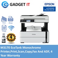 EPSON ECOTANK MONOCHROME M3170 ALL-IN-ONE PRINTER (PRINT,SCAN,COPY,WIFI,FAX AND ADF) EPSON M3170