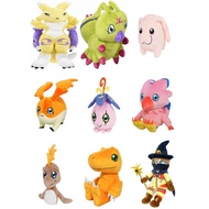 Sanei Boeki Digimon Biyomon (S) W12 x D11 x H17cm Plush DG03 ,Renamon (S),Lopmon (S),Wormmon (S),Tai