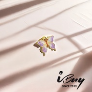 IBUY 999 Gold Purple Butterfly Pendant 紫蝶吊坠 24K (999)