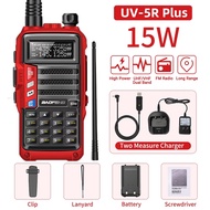วิทยุสื่อสารสองทาง UV-5R วิทยุสื่อสาร BAOFENG 15W เครื่องชาร์จ USB เครื่องรับส่งสัญญาณระยะไกล16กม. ว