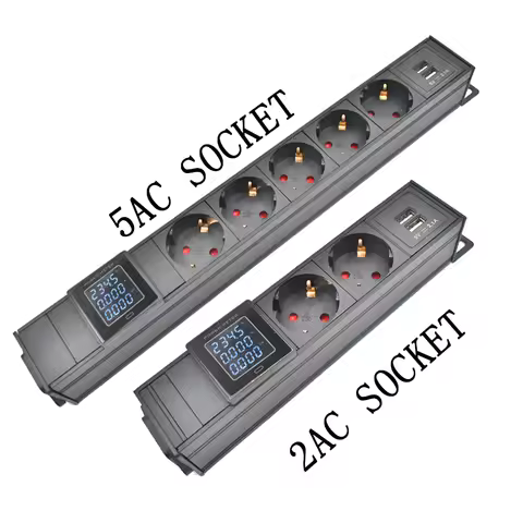 wireless C14 POT PDU power strip Voltage Detector EU output socket Network Cabinet Rack Switch