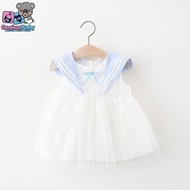 [ Genius Baby House ] 3m-3y Baby Girl Clothing Blue Dress C3700