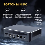 สินค้าใหม่ TOPTON I9 Gen Gaming Mini PC 13900H I7 13700H In Thunderbolt 4 DDR5 DDR4 Gamer คอมพิวเตอร