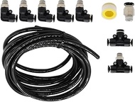 Nakkaa Push Lock Black Vacuum Fitting Kit 1/8" NPT to 1/4" Vacuum PU Tubing and Turbocharged Vehicle