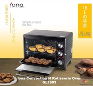 Iona 18L Convection And Rotisserie Oven - GL1803 (1 Year Warranty)