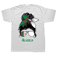 Funny Algeria Algerian Girl Woman Flag T Shirts Summer Style Graphic Cotton Streetwear Short Sleeve 
