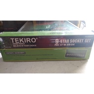 Tekiro E10-E24 9-piece star socket wrench set