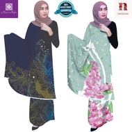 Noor Arfa Batik Kain Pasang Iris Satin Saluna Printed Kain Batik Terengganu Kain Pasang 4 Meter 45’ 