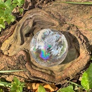 彩紅星空晶中晶白水晶球、白水晶球、白水晶