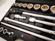 Black Hardware Majesta 3/4" 20Pcs Cr-v Ratchet Metric Spanner Handle Socket/套装扳手