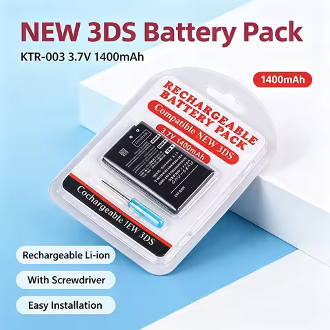 1-20PCS KTR-003 Rechargeable Battery 3.7V 1400mAh Lithium Cells for Nintendo New 3DS N3DS Game Conso