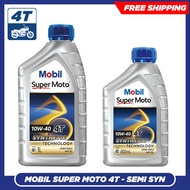 Mobil Super Moto 4T 10W40 Semi Synthetic Motorcycle Engine Oil (1L / 0.8L) 10W-40