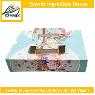 EzyMix 1pc/pkt Moon Cake Handle Box 6 slot (63-75gm)