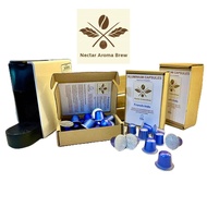 Nespresso Compatible Aluminum Coffee Capsule Nectar Aroma Brew French-Indo