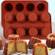 H&X Bordelais Fluted Silicone Muffin Mold 8/18 Holes DIY Baking Cupcake Tray