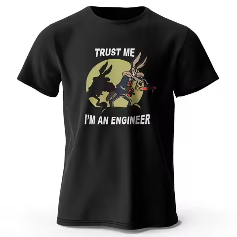 Trust Me I Am an Engineer Printed 100% Cotton Y2k Classic Funny T-Shirt For Men Women Sportswear Top