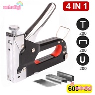 AHTY Construction Stapler, Powerful 4 in 1 Nailer,  Heavy Duty 4-14mm With 600 Staples Stapler Woodw